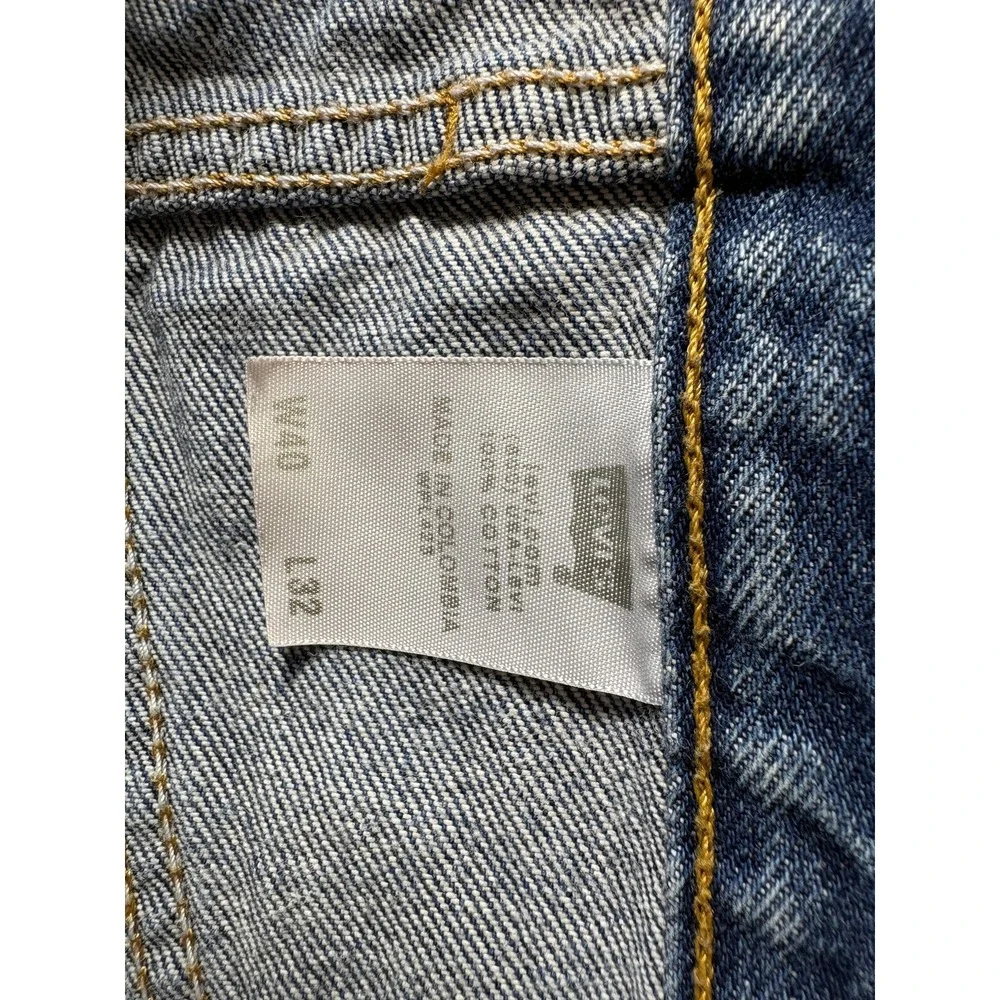 Vintage Levi's 501 Straight‎ Leg Jeans Mens 40x32 Blue Denim Rugged Button Fly